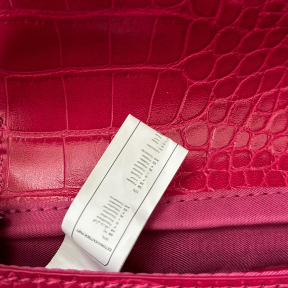 Valentino vegan patent crocodile crossbody bag with gold chain BNWOT - Picture 5 of 12